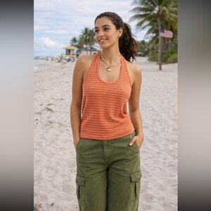 Anthropologie NWT Pilcro Scoop Halter Tank size L.